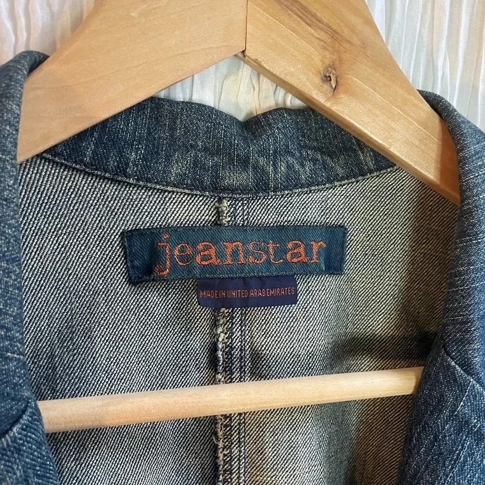 67% OFF❣️Jeanstar Distressed Jean Jacket Blazer-style, M - Picture 12 of 12